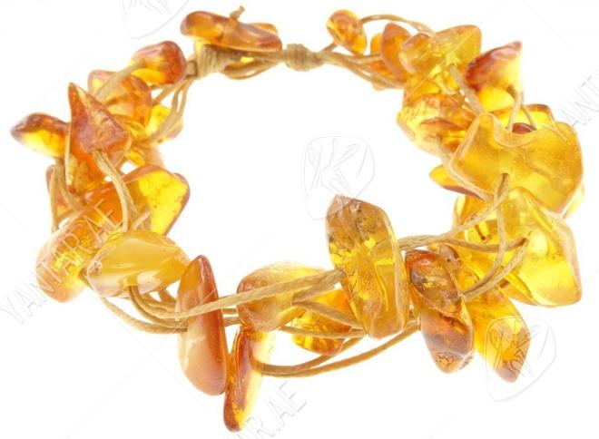 Multi-row amber bracelet